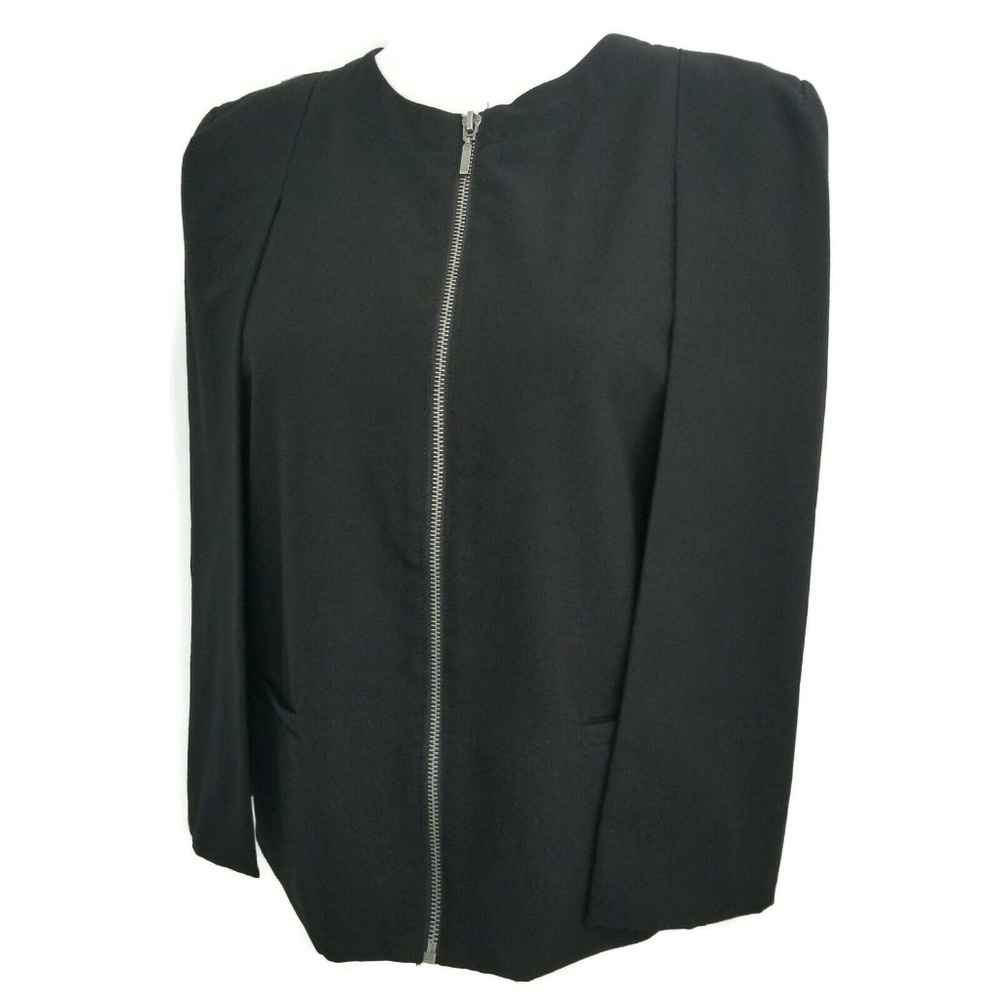 Drew S Small Cape Jacket Solid Black Full Zip Nowt - image 2